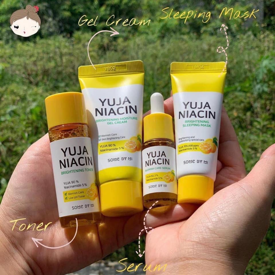 Toner  Some By Mi Yuja Niacin Brightening Toner MINISIZE 30ml + Băng Đô Tai Mèo Xinh Xắn