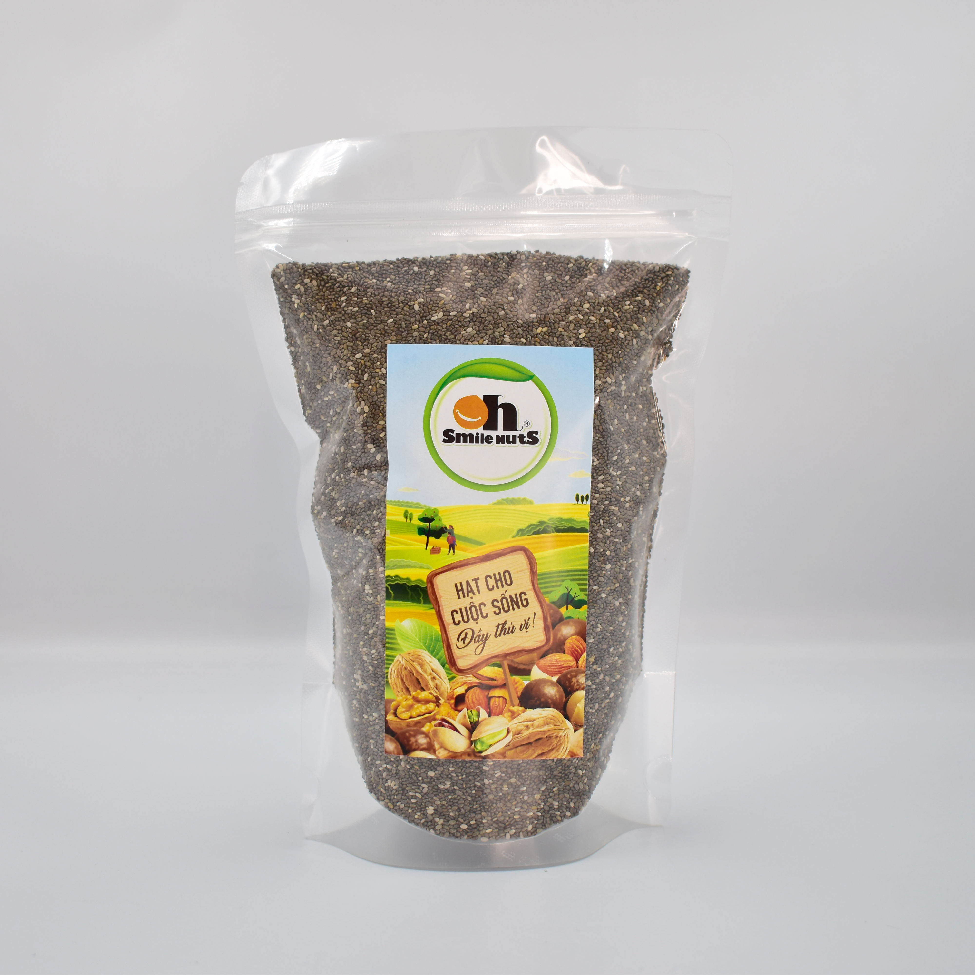 Hạt Chia Đen Hữu cơ SMILENUTS túi 500g -