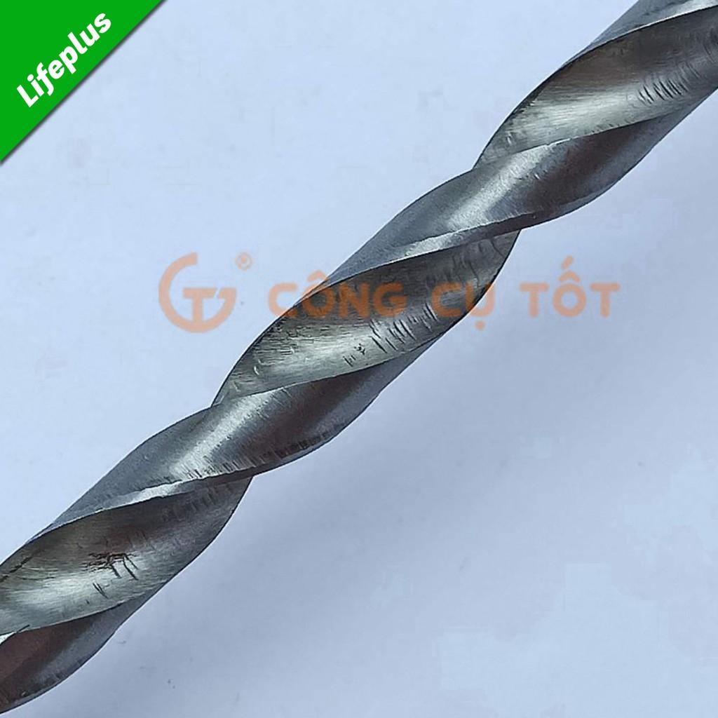 Mũi khoan xiên 2 tầng trụ xoắn trắng 4.2 - 9.0mm chuôi tròn dài 125mm