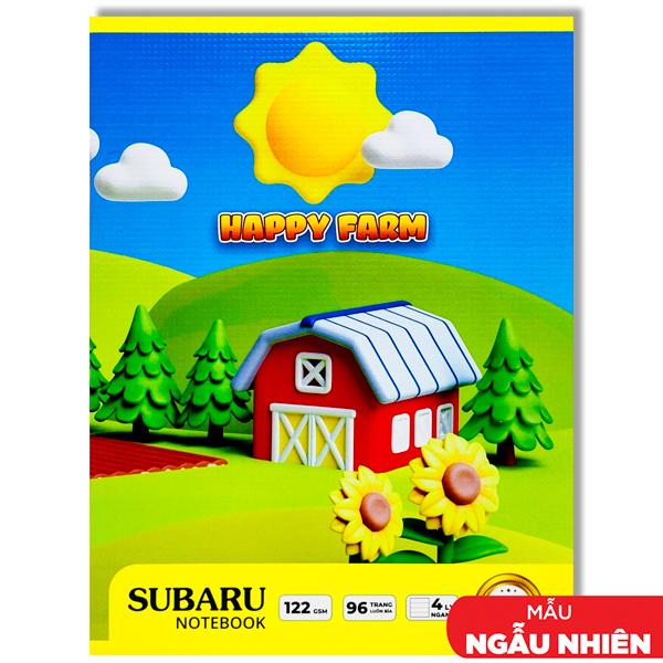 Tập Subaru Happy Farm - 4 Ly Ngang - 96 Trang 122gsm - Vĩnh Thịnh A096-V1 (Mẫu Bìa Giao Ngẫu Nhiên)