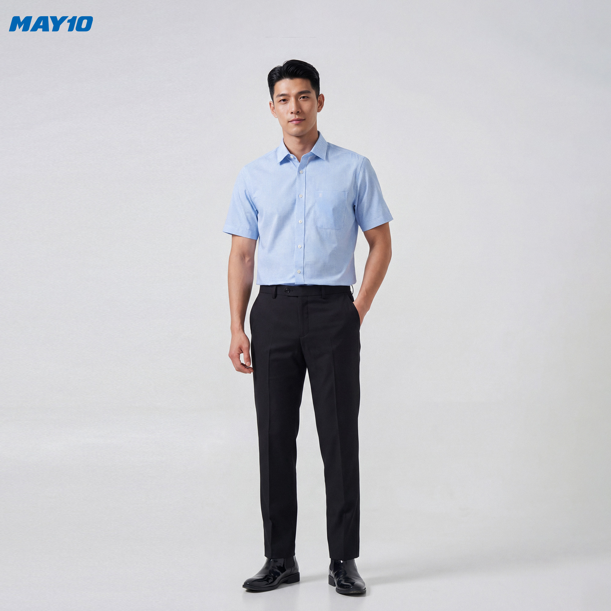 Áo Sơ mi nam cộc tay May 10 form RegularFit mã 010126012 15