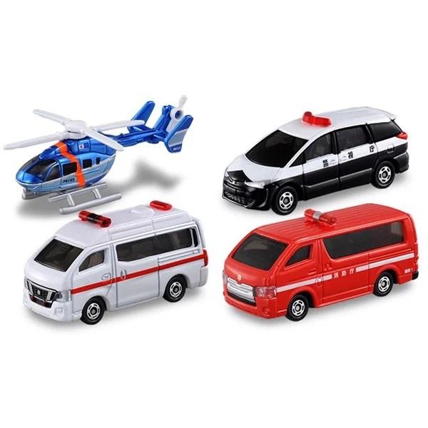 Đồ chơi mô hình bộ 4 xe Tomica Emergency Vehicle Set