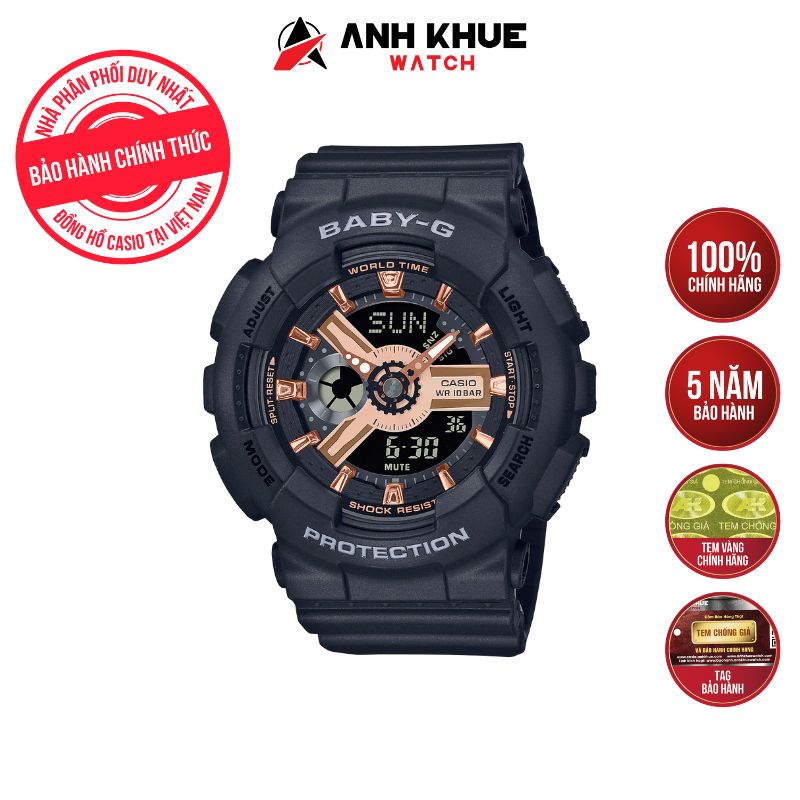 Đồng Hồ Casio Nữ Baby-G Dây Nhựa BA-110XRG