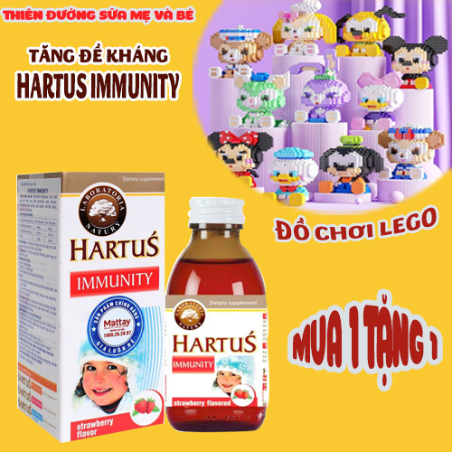 Hartus Immunity siro tăng sức đề kháng cho bé, nâng miễn dịch cho trẻ - nhập khẩu chính hãng từ Châu Âu.