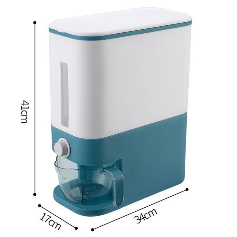 THÙNG ĐỰNG GẠO -THÙNG ĐỰNG GẠO THÔNG MINH CAO CẤP CHỐNG ẨM MỐC DUNG TÍCH 12KG TIỆN ÍCH