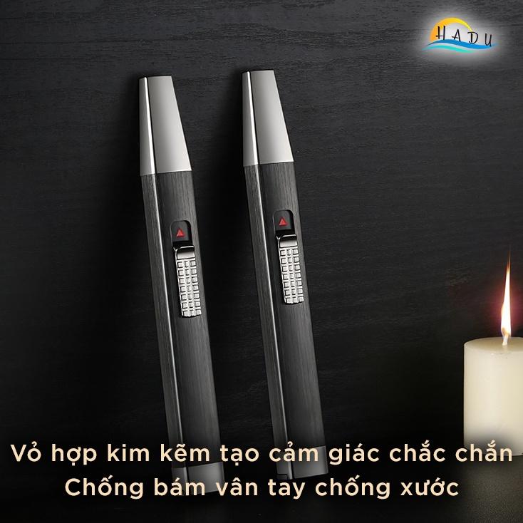 Mồi Lửa Bếp Gas Bếp Cồn Nến Bằng Điện Hợp Kim Kẽm Đạt Chất Lượng Đức Sạc Pin 1 Tháng HADU