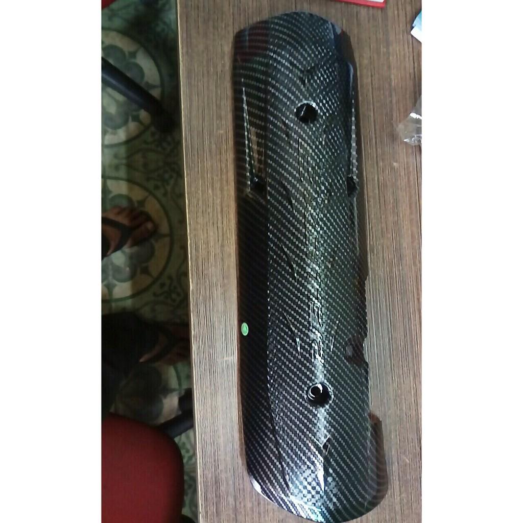 Trọn bộ ốp pô và ốp cổ pô cacbon dành cho xe Exciter 150