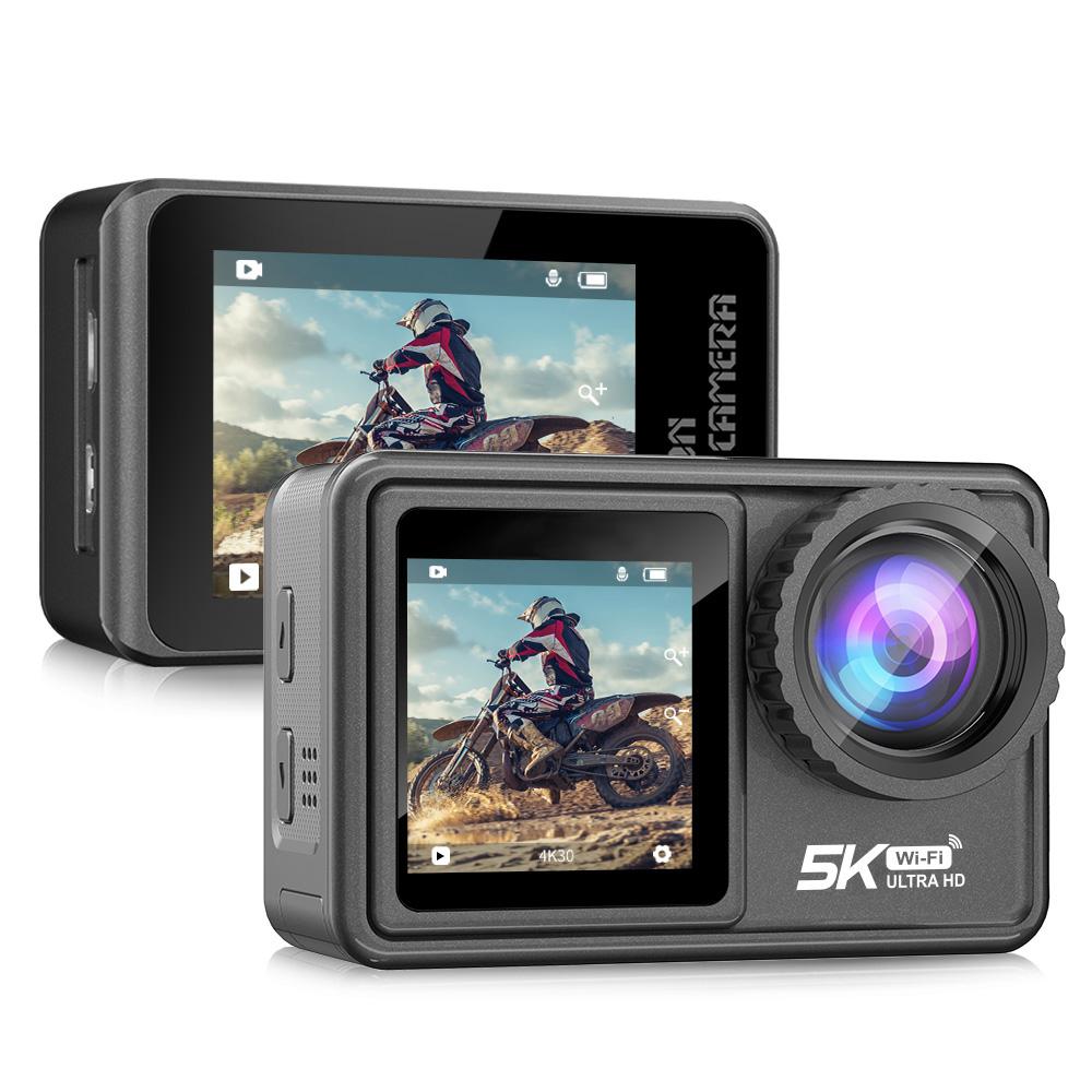 Camera hành động 5K 30FPS 48MP EIS Màn hình cảm ứng kép WiFi Điều khiển từ xa chống nước Máy ghi hình thể thao với bộ lọc có thể tháo rời Len