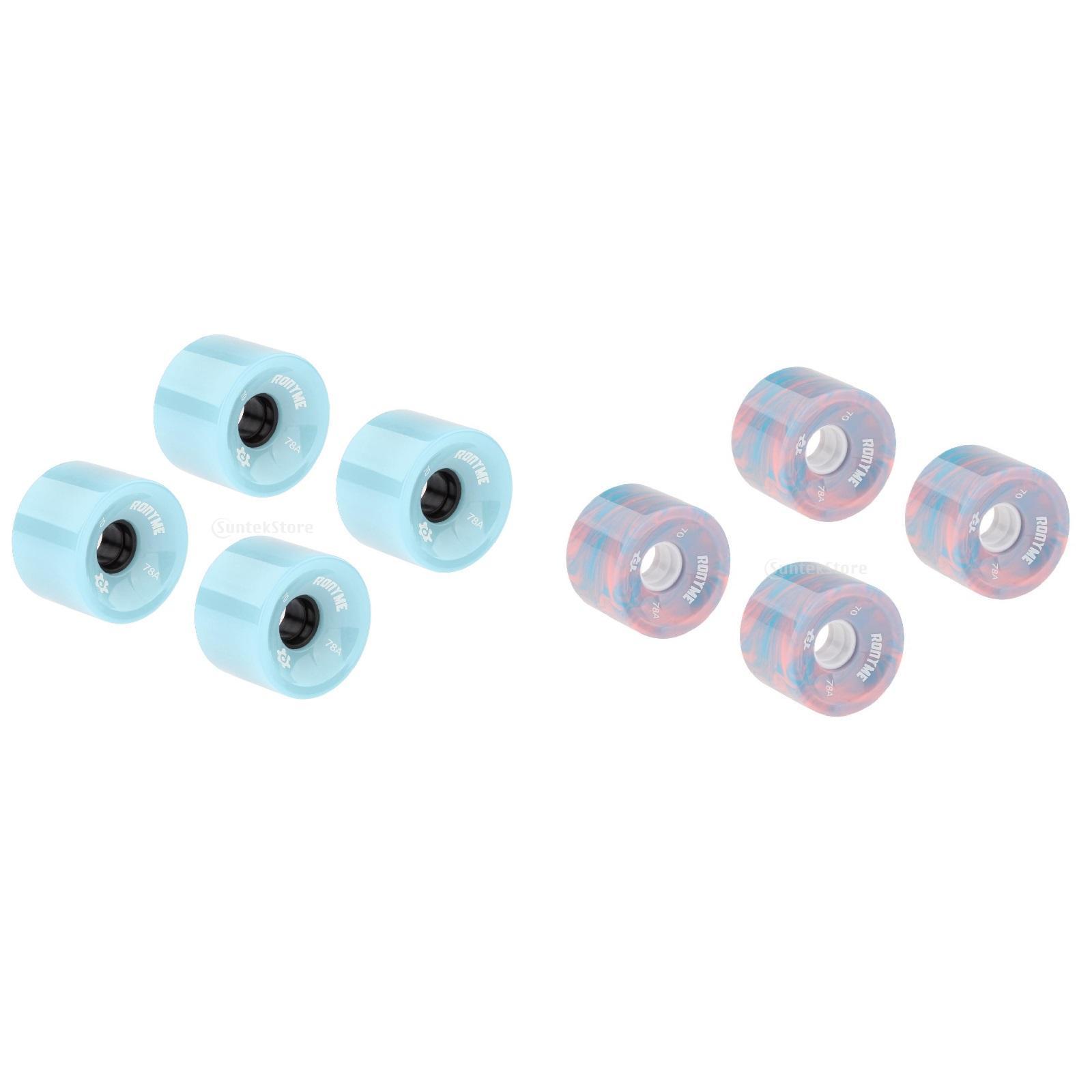 8Pcs Skateboard Wheels Longboard PU Roller 78A Repair Wheel Accessories