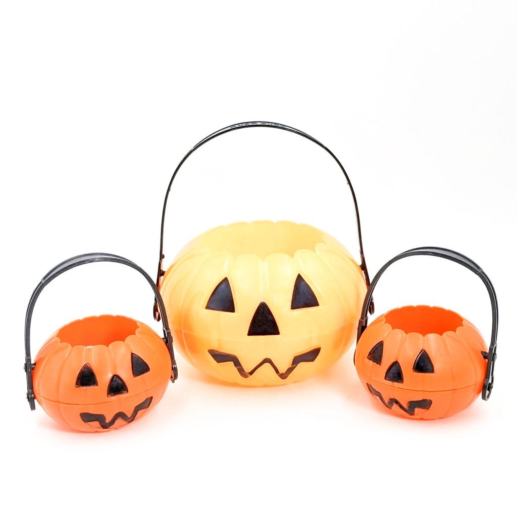 Giỏ bí ngô đựng kẹo Halloween - Giỏ bí ngô trang trí Halloween