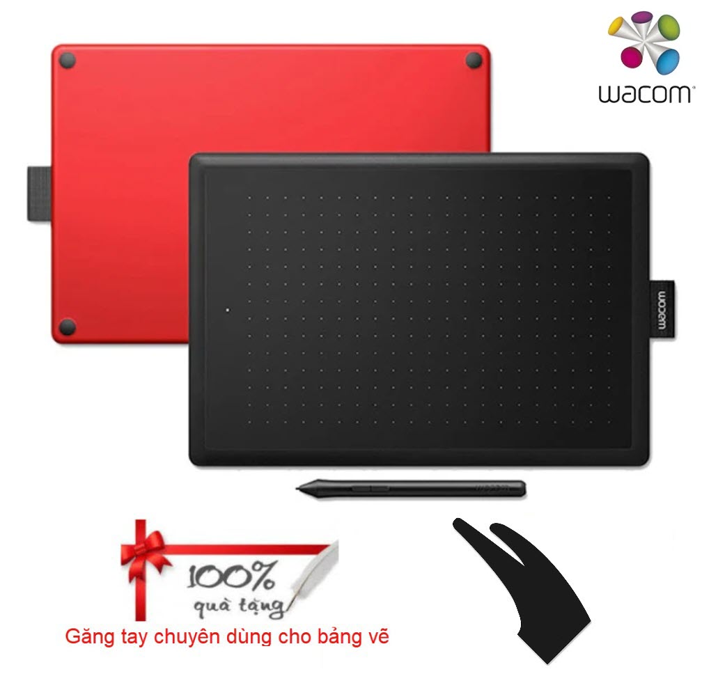 Bảng vẽ đồ họa Wacom CTL 472 chuyên dùng cho thiết kế đồ họa, dùng cùng với các phần mềm photoshop màu đen đỏ