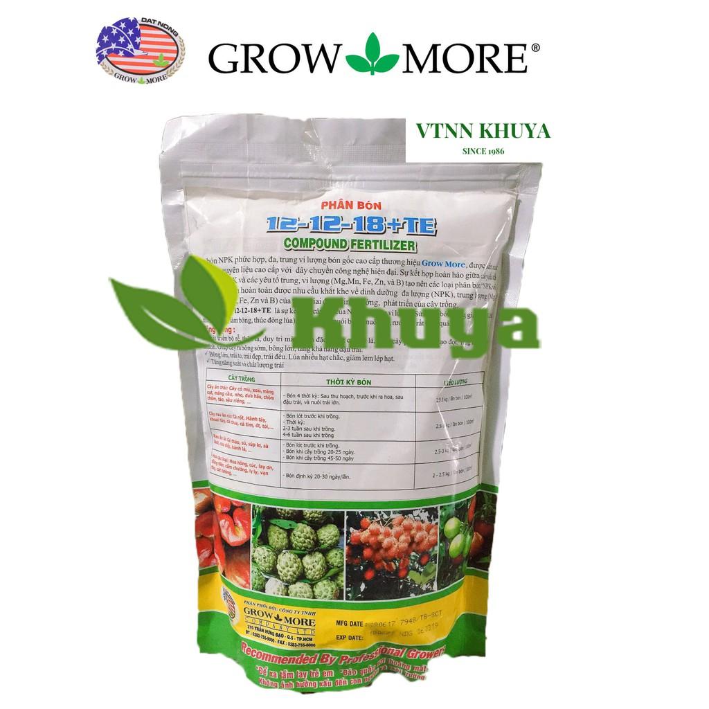 Phân bón Growmore 12-12-18+TE gói 1 kg Phát triển Rễ Thân Cành Lá