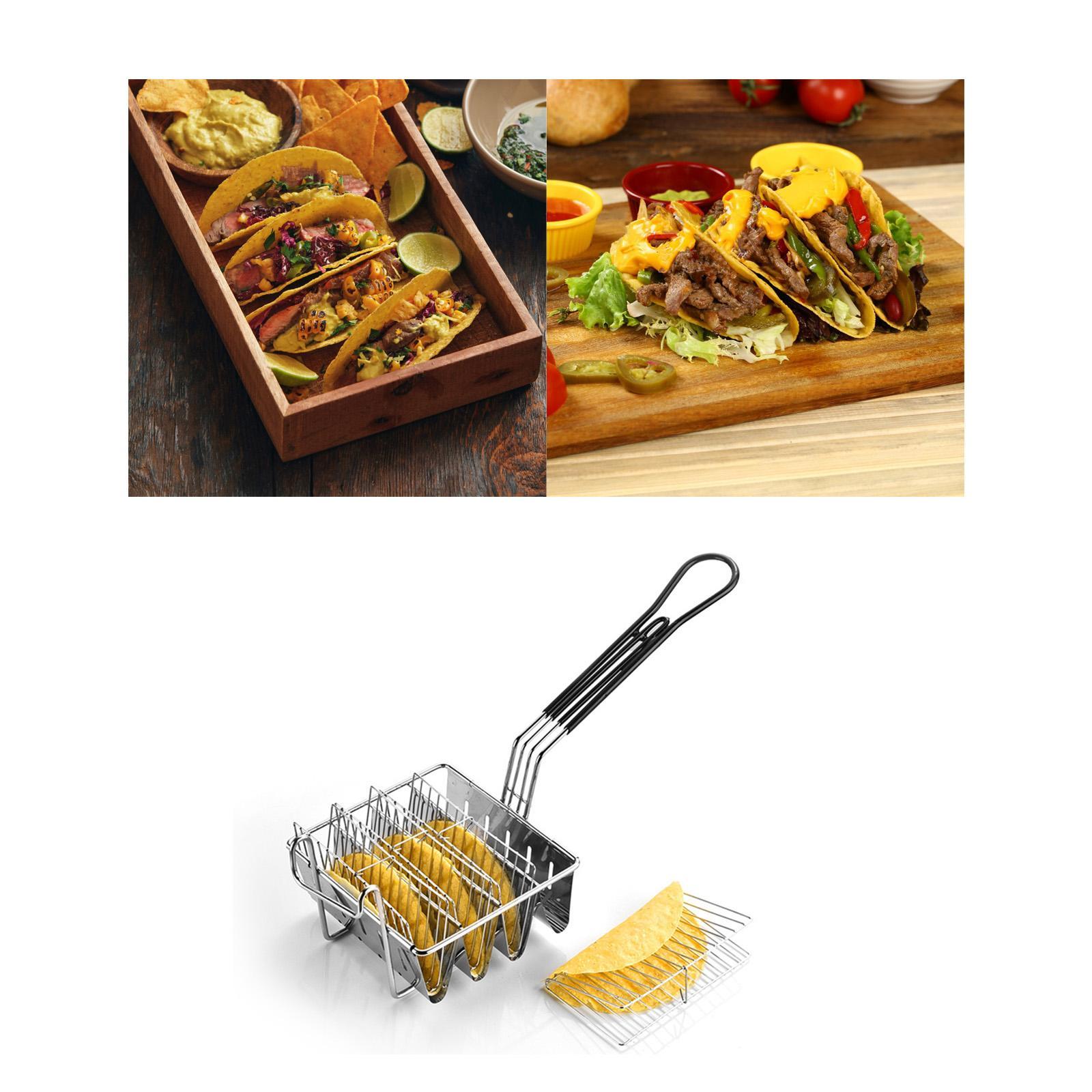 Professional Frying Holder Taco Rack Fryer 4 Grid