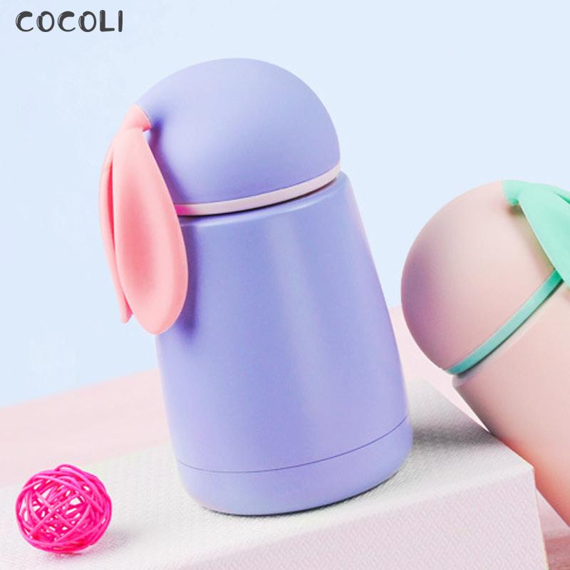 Thỏ Nhiệt Cốc Kid Bình Đựng Nước Giữ Nhiệt Cốc Kid Dễ Thương Nhiệt Chân Không Con Tumbler Thermocup Thép Không Gỉ