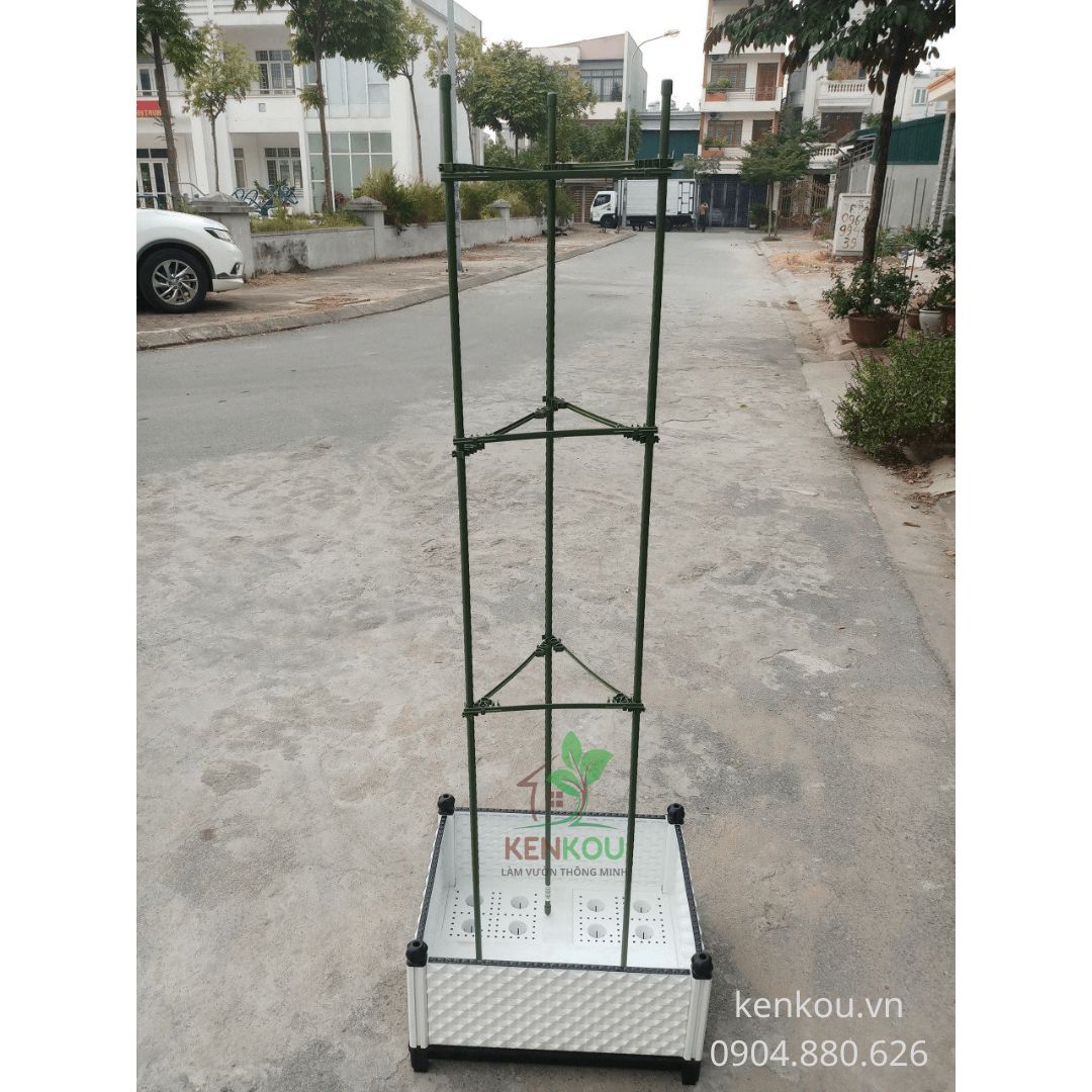 Khung đỡ hoa tam giác cạnh W28cm x H150cm Hàng chính hãng DAIM NHẬT BẢN_Khung cho hoa leo