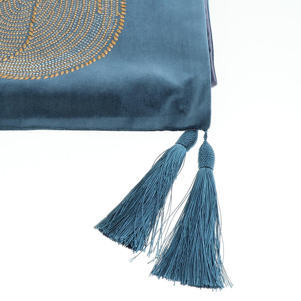 Bed Runner Decorative Bed Pad Protector Scarf Light Blue 180x50cm