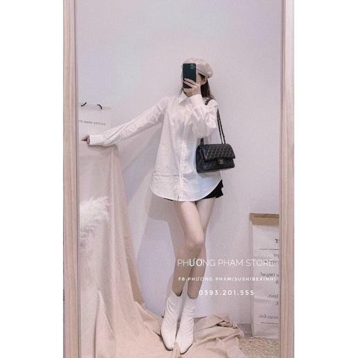 ÁO SƠ MI VẠT BẦU FORM TO DÁNG RỘNG
