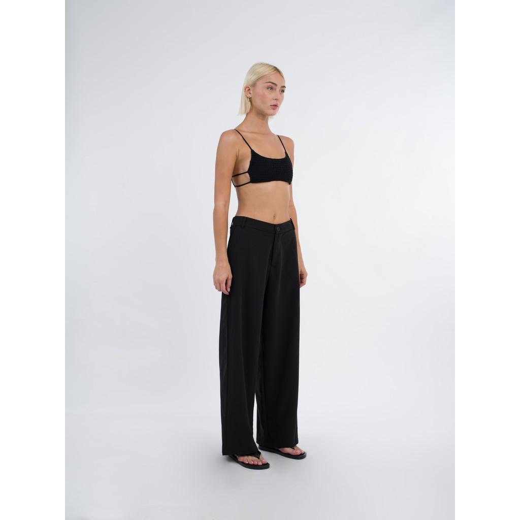 là min - Quần Black Wide-leg Trousers