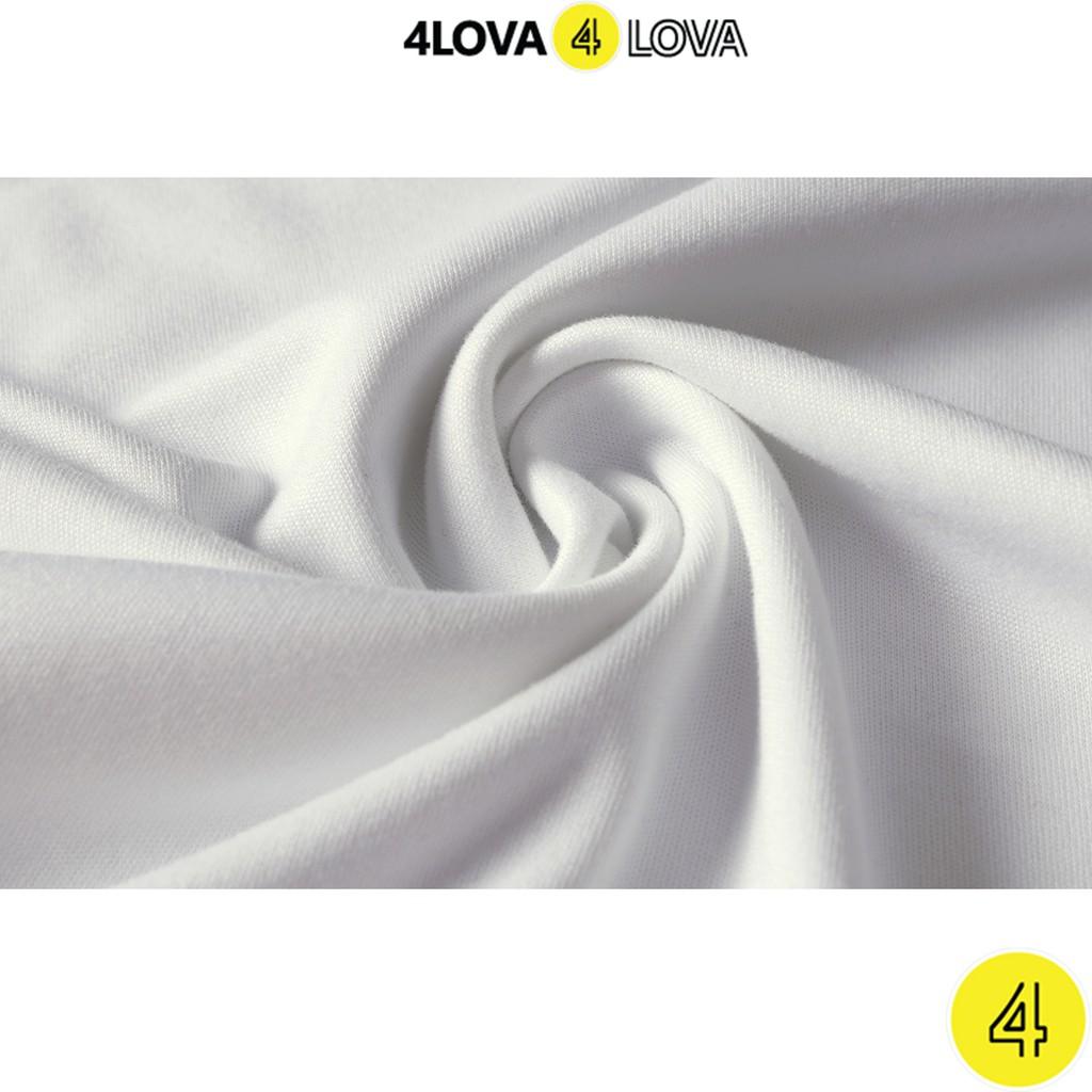 Hình ảnh Áo croptop nữ 4LOVA kiểu ôm sát nách chất liệu cotton cao cấp