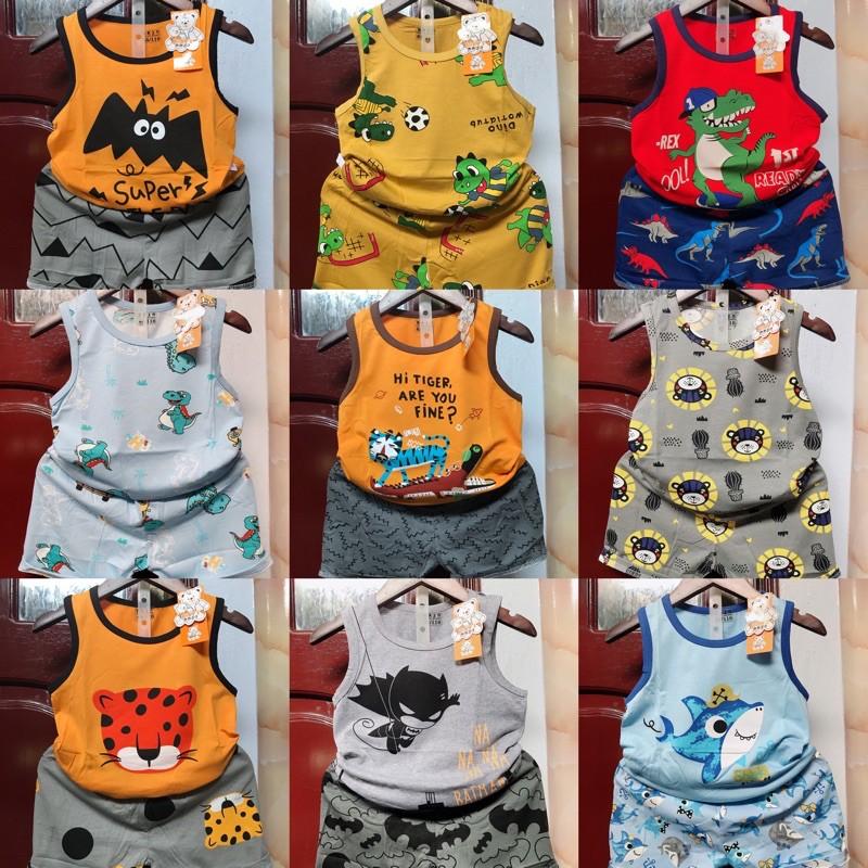 Bộ ba lỗ xuất Hàn cho bé trai từ 8-33kg