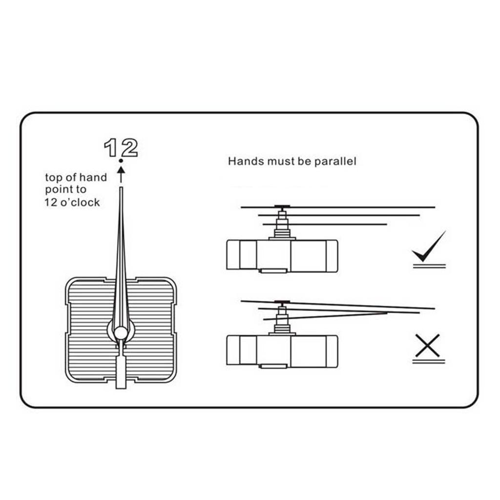 Aluminum Clock Movement Watchmaker Fittings 2 Set Hands