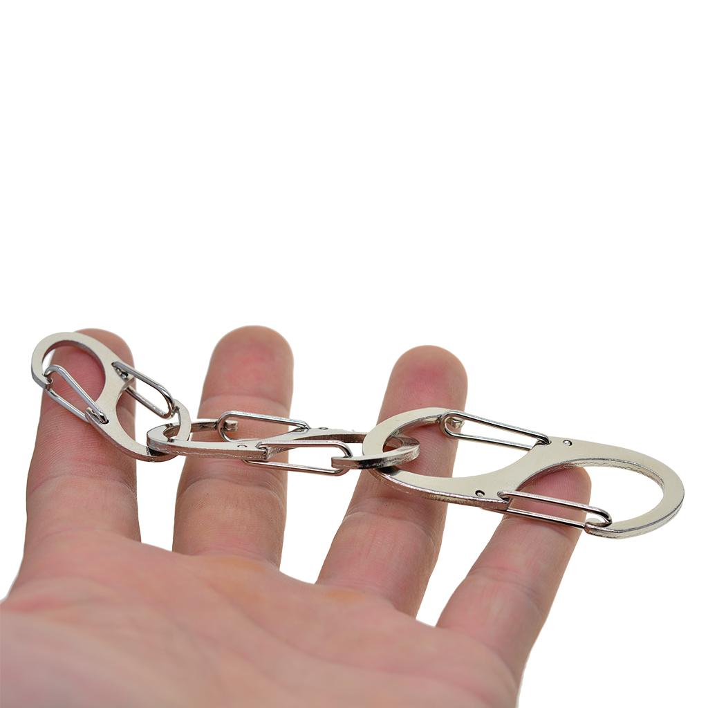20 Pcs S-Shape Double Carabiner Clip Spring Snap Hook Carabiners Keyring Keychains Accessories