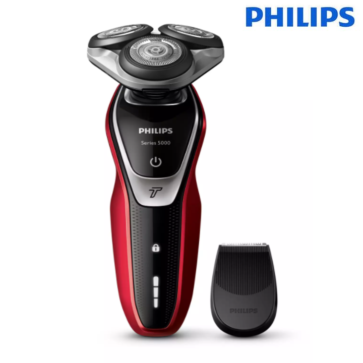 Máy cạo râu khô và ướt 2 trong 1 series 5000 cao cấp Philips S5390/12, điện áp sạc AC100 V-240V 50/60 Hz, tích hợp sạc nhanh, đầu tỉa mai tiện lợi - Hàng chính hãng