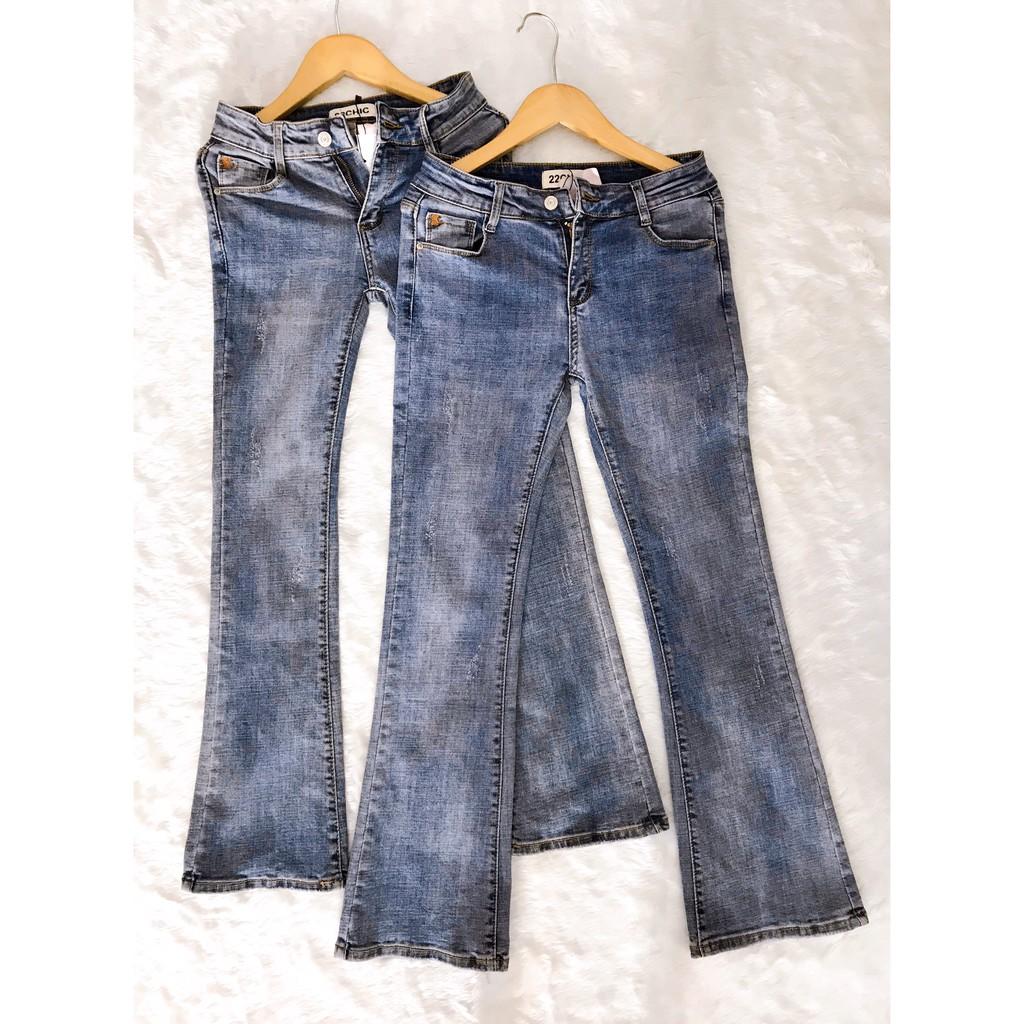 Quần jean ống loe cạp cao tôn dáng - 22CHIC
