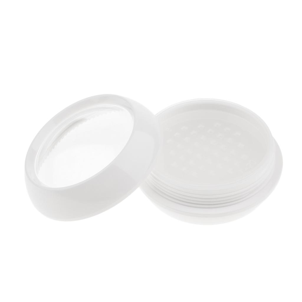 Empty Loose Powder Case with Sifter Lids Refillable Cosmetic Jars Travel 50g