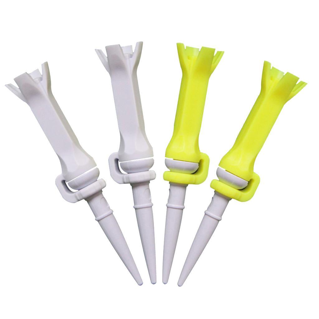 5-10pack 4pcs PU  Golf Tees Oriented Guide Rotatable Flex Tees 76mm