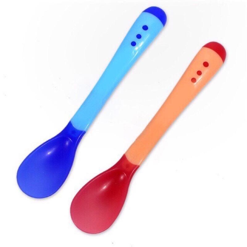 Thìa Silicon Báo Nóng Cho Bé Ăn Dặm Giúp Bé Ăn Ngoan , Ngon Miệng