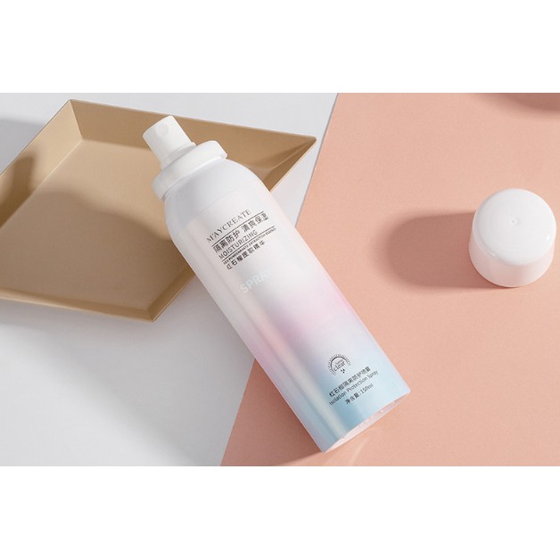 Kem Xịt Chống Nắng Dưỡng Trắng Da, Che Khuyết Điểm Maycreate Moisturizing Spray 150ml