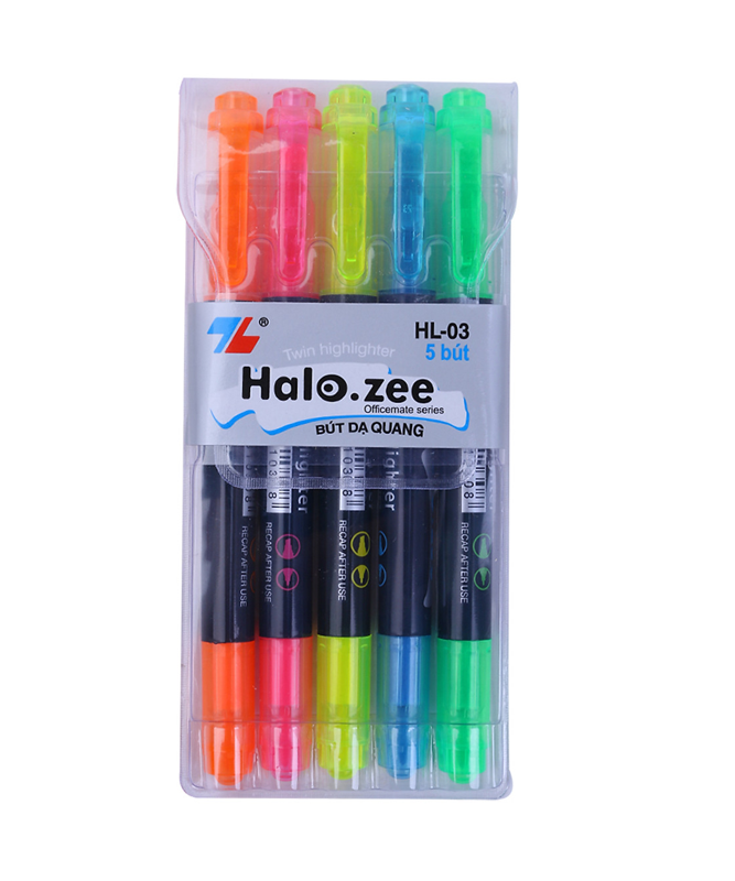 Vỉ 5 Bút Dạ Quang Thiên Long HL03 TL