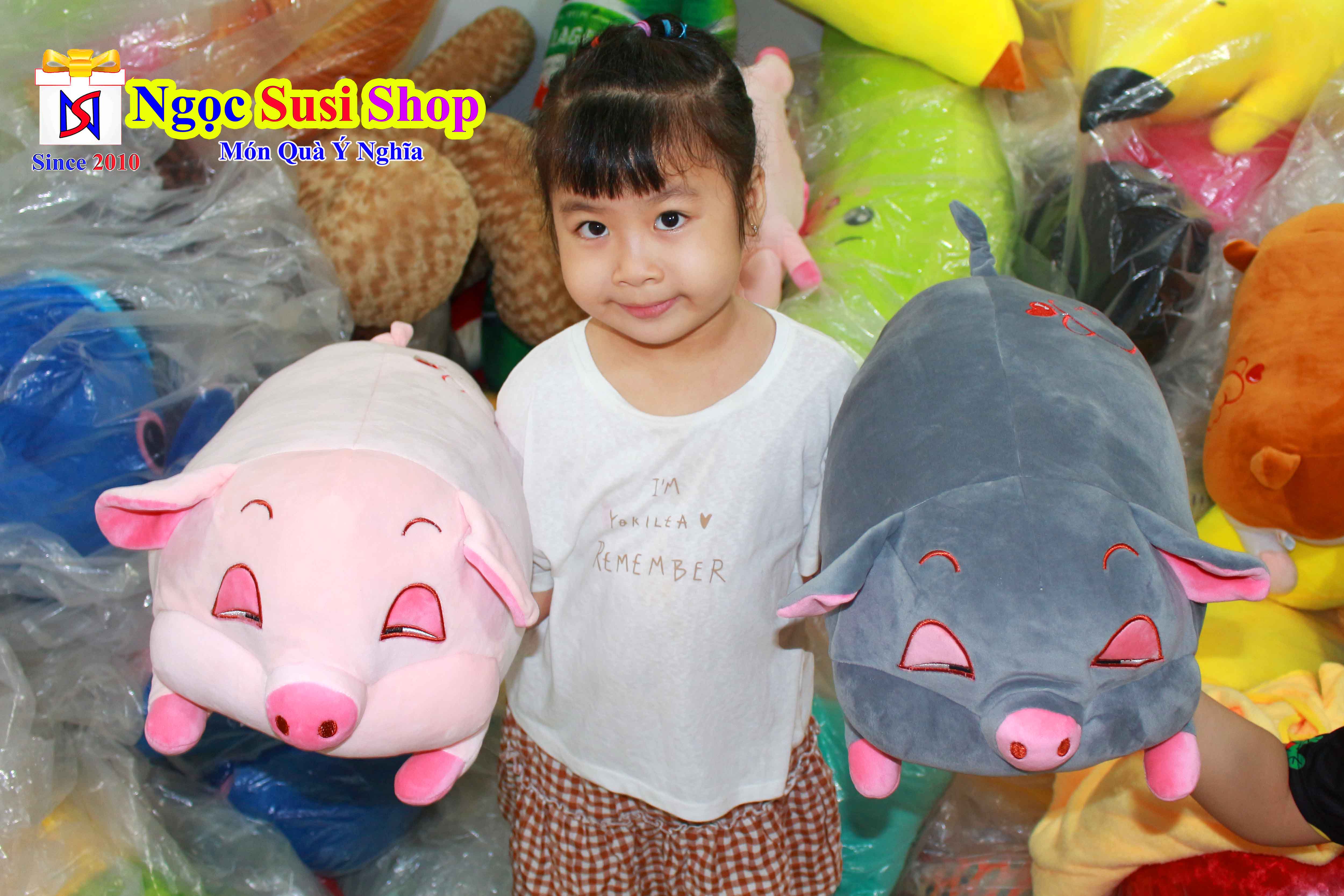 GẤU BÔNG HEO NGỦ HEO HÍ SIÊU TO KHỔNG LỒ SIÊU MỊN [NGẪU NHIÊN MÀU