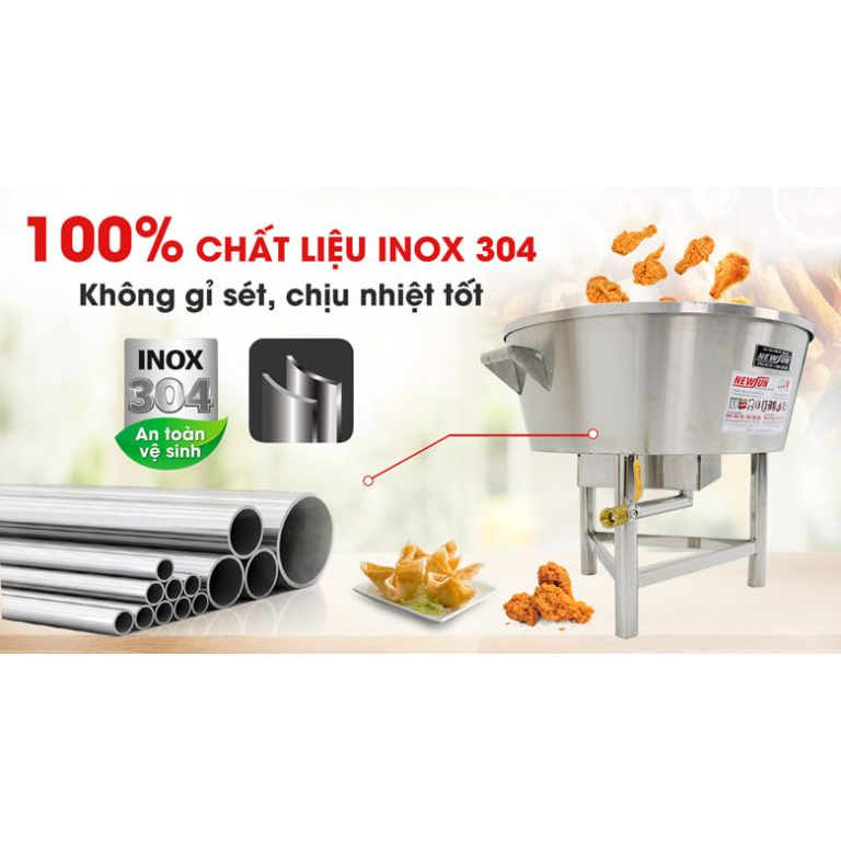 Chảo chiên dầu dùng điện phi 50 NEWSUN công suất 8000W - Hàng chính hãng