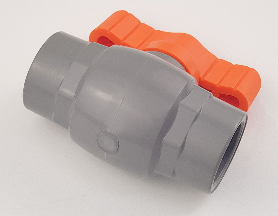 Van uPVC thân đúc bi nhưa ABS 21, 27, 34, 42, 49, 60mm Eurolife EL-VN (tay cam)
