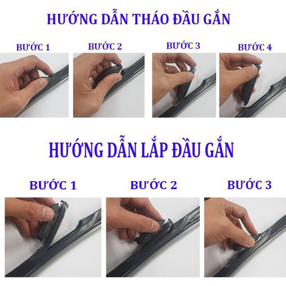 Cần gạt mưa ô tô thanh 3 khúc A9 dành cho xe Toyota: Camry E-G, Zace, Prado... và các xe khác hãng Toyota - Hàng nhập khẩu