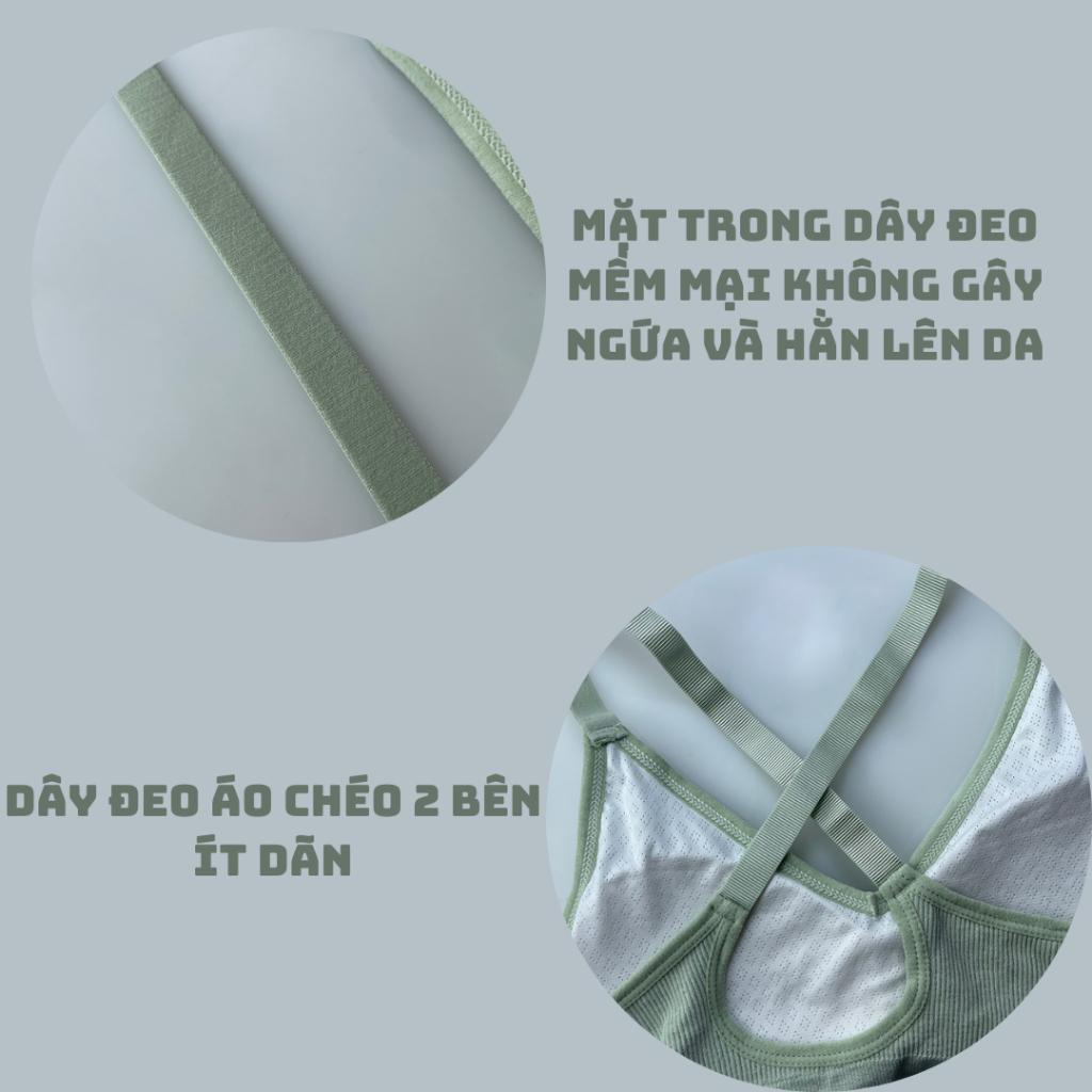 Áo Ngực Thể Thao Nữ Speranza, Bra Tập Gym - Tập Yoga Trẻ Trung, vải cotton thấm hút mồ hôi, 45-55kg mặc vừa vặn SPAT9038