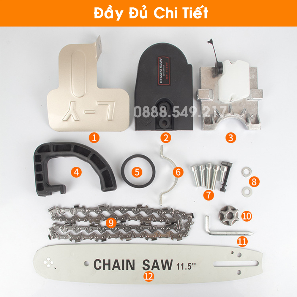 Mua 1 được 3.Mua bộ lưỡi cưa xích gắn máy mài tặng thêm xích sơ cua tặng tiếp 3 đá cắt cực tiện lợi