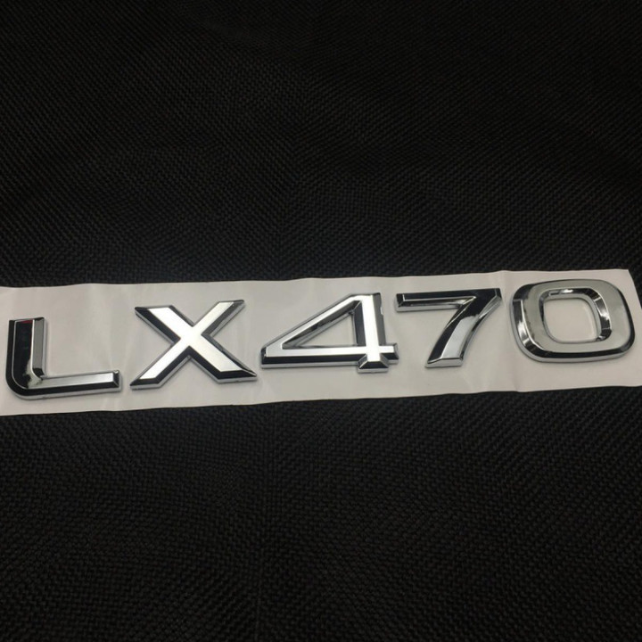 Decal tem chữ LX470 dán đuôi xe ô tô Kích thước của chữ là 19×2.4 cm