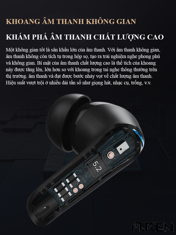 Tai Nghe Bluetooth Không Dây MR-TWS-S18 Hiệu Ứng Âm Thanh APTX Thưởng Thức Âm Thanh Gốc - Điều Chỉnh Tăng Giảm Âm Lượng - Chống Ồn - Kháng Nước IPX6 -Hàng Chính Hãng