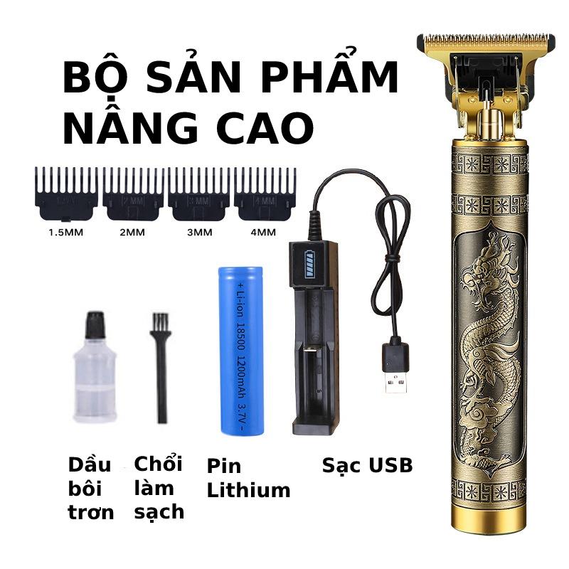 Tông đơ điện cắt tóc, cạo râu, cắt tóc hói có thể sạc lại - HÌnh Rồng