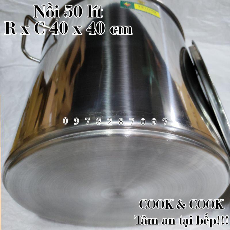 Nồi súp inox 40, 45, 50 lít Vietcook đáy từ size 40 nồi hầm xương, nồi luộc gà, nồi luộc bánh chưng, nồi phở...