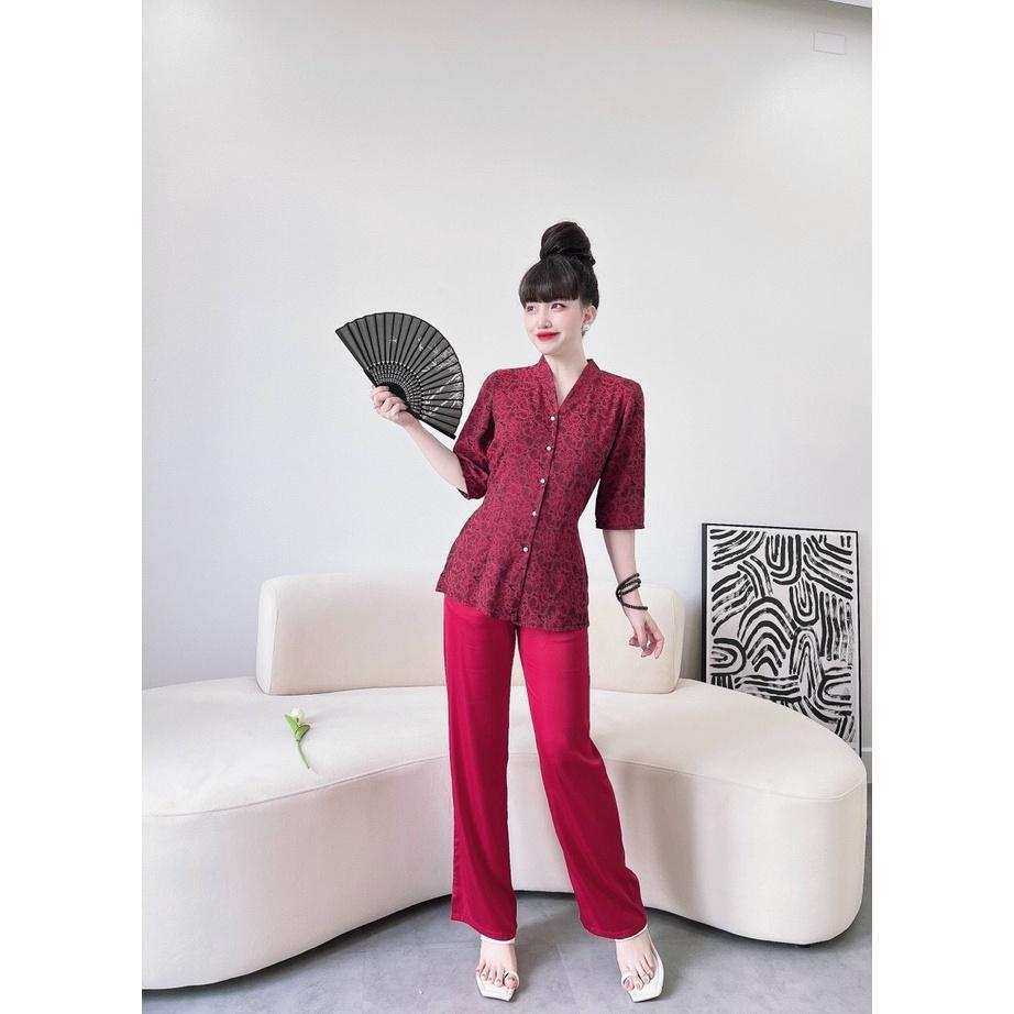 BỘ LAM LỤA GẤM