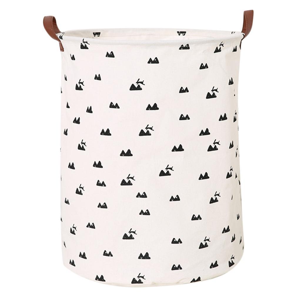 Kids Toy Storage Basket Bin Canvas Hamper Keep Tidy Clean Mountain +Cylinder