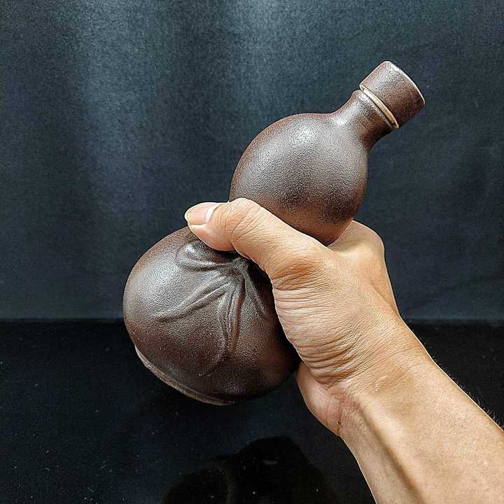 Nậm Rượu Gốm 500ML Bát Tràng cao cấp mẫu Hồ Lô nghiêng màu nâu nhám - Nậm Đựng Rượu Đẹp chất lượng đảm bảo