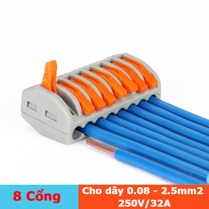 Combo 10 cút nối dây điện KV774 loại 8 cổng