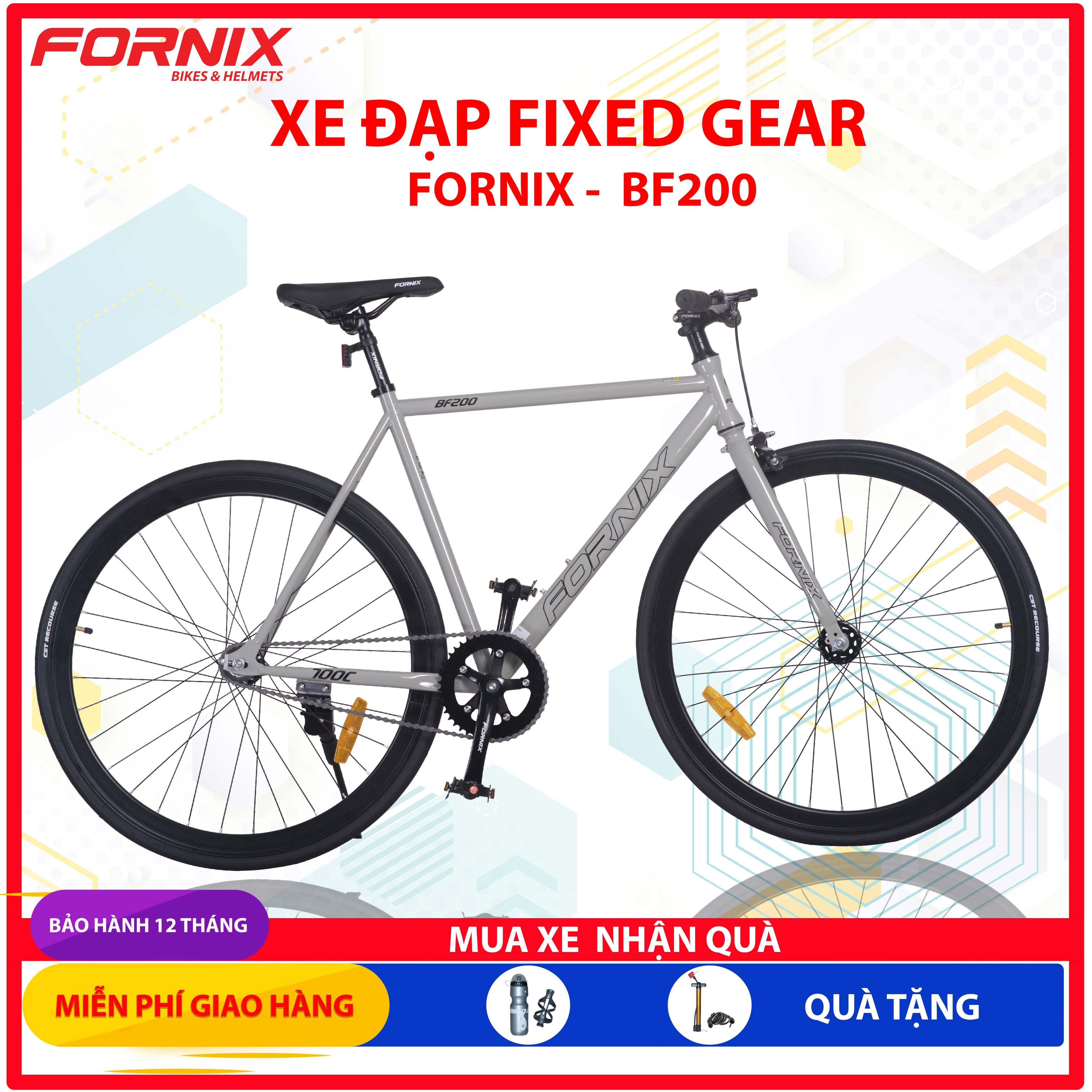 [TRẢ GÓP 0%]  XE ĐẠP FIXED GEAR BF200 - FORNIX - BẢO HÀNH 12 THÁNG