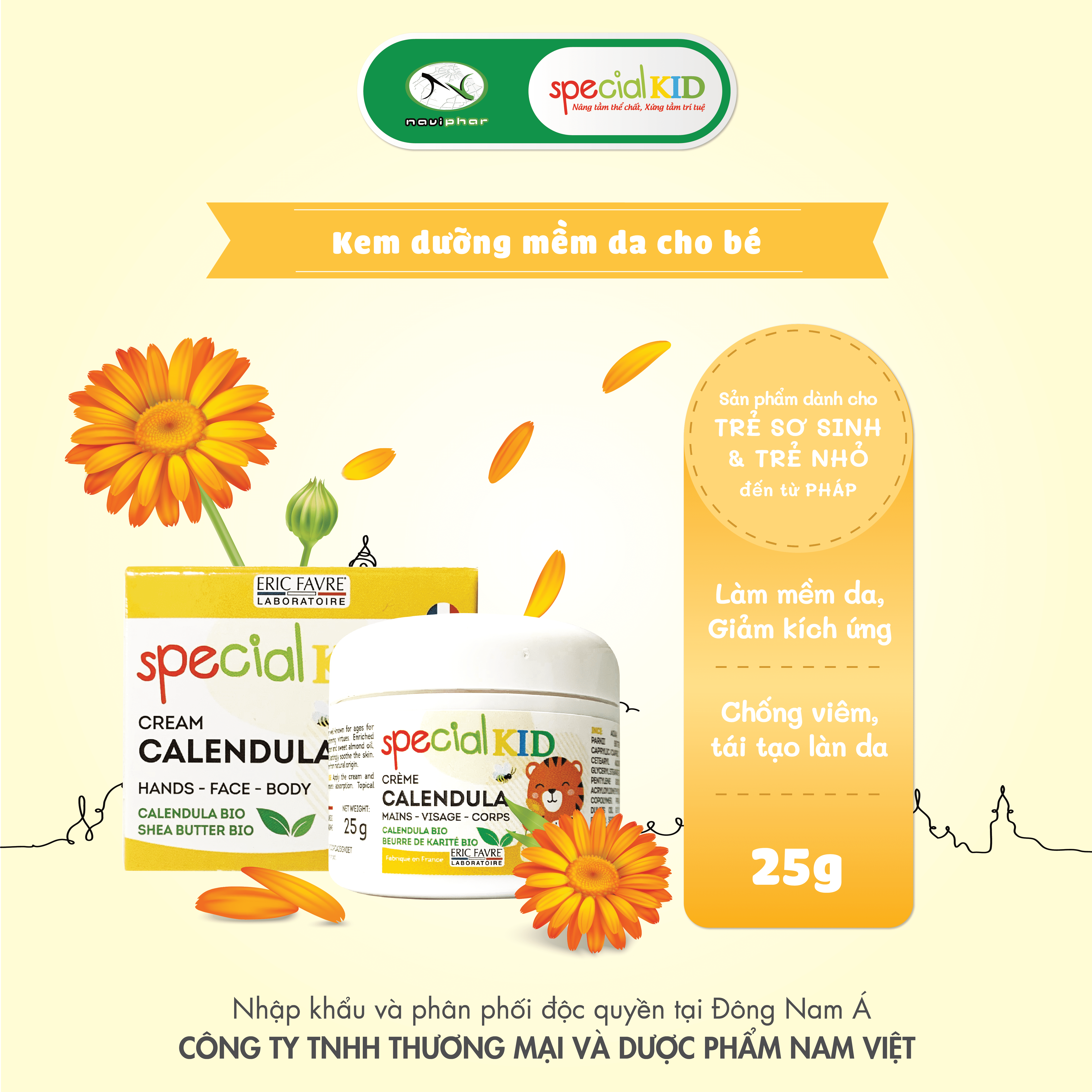 Kem dưỡng da giúp cung cấp độ ẩm, làm mềm da, mịn da - Special Kid Calendula Cream