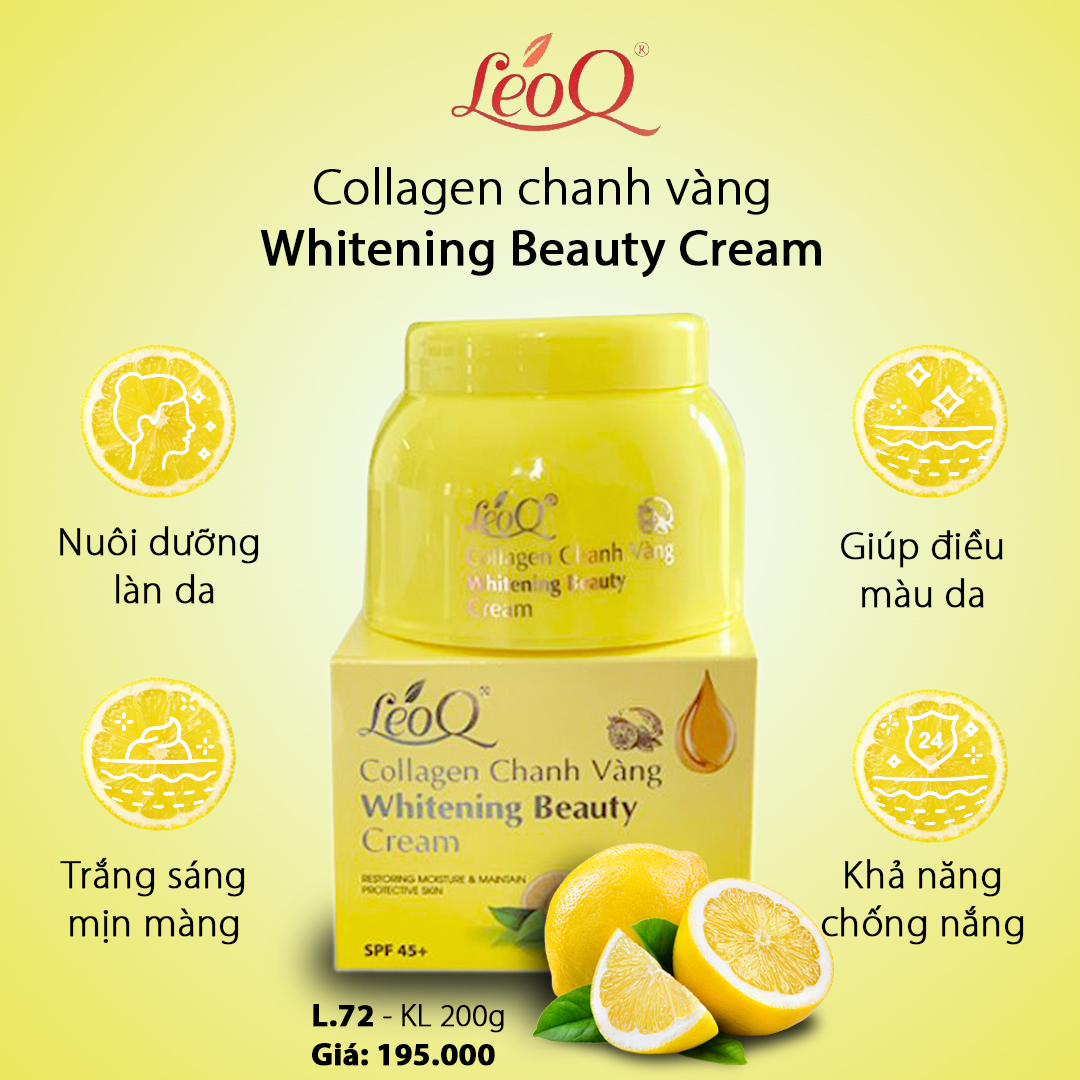 LEOQ COLLAGEN CHANH VÀNG WHITENING BEAUTY 200G